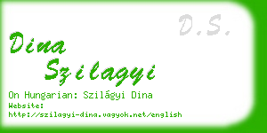 dina szilagyi business card